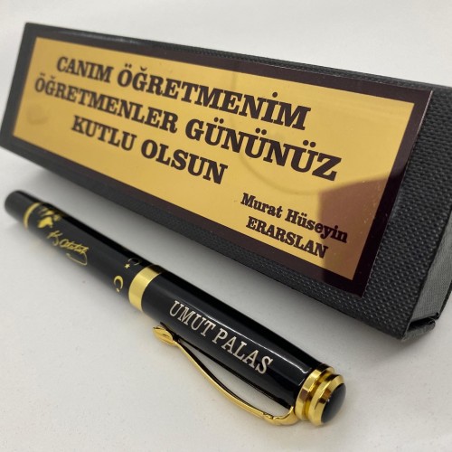 Öğretmenlere Özel Atatürk İmzalı Kutulu Roller Kalem