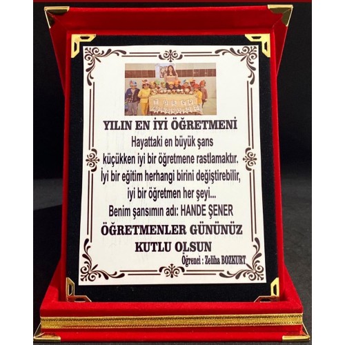 Öğretmenler Gününe Özel Plaket