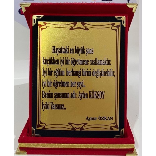 Öğretmenlere Özel Plaket